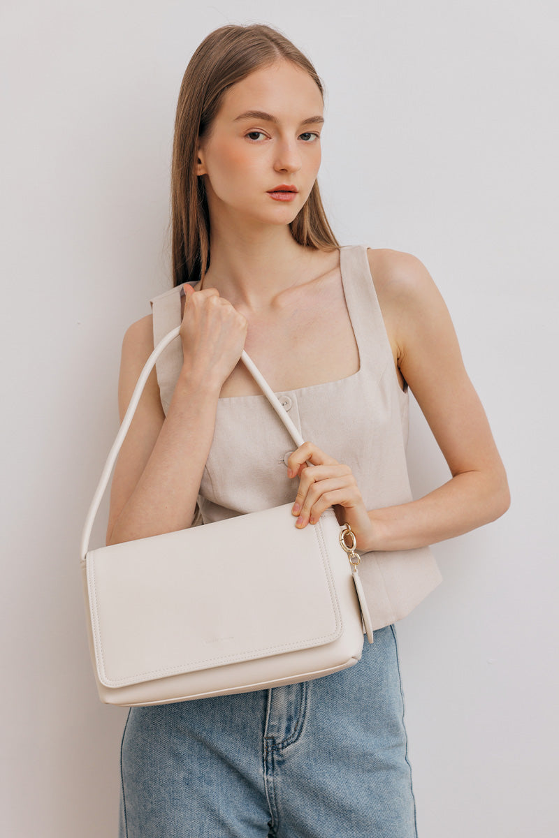 Sydney Shoulder Bag in Cream