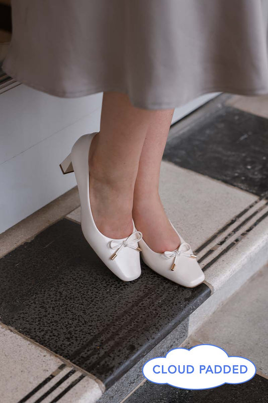 Drae Ballet Heels in Cream