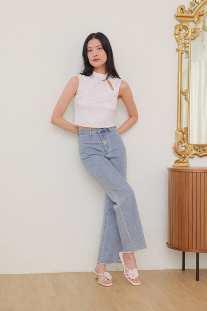 Florisse Cloud Heels in Waterproof Linen Cream