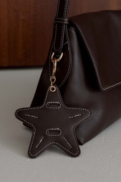 Georgia Shoulder Flap Bag in Espresso