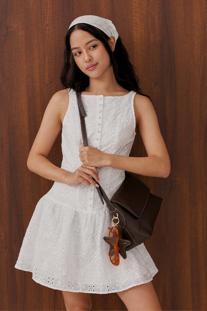 Georgia Shoulder Flap Bag in Espresso