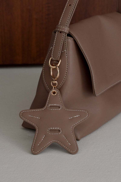 Georgia Shoulder Flap Bag in Taupe