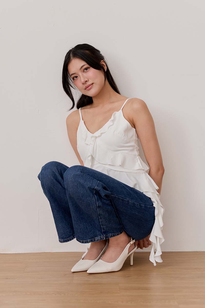 Gia Slingback Cloud Heels in Cream