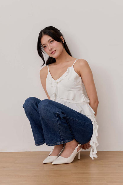 Gia Slingback Cloud Heels in Cream