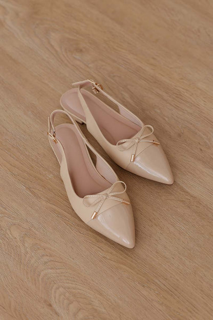 Helia Slingback Cloud Flats in Nude