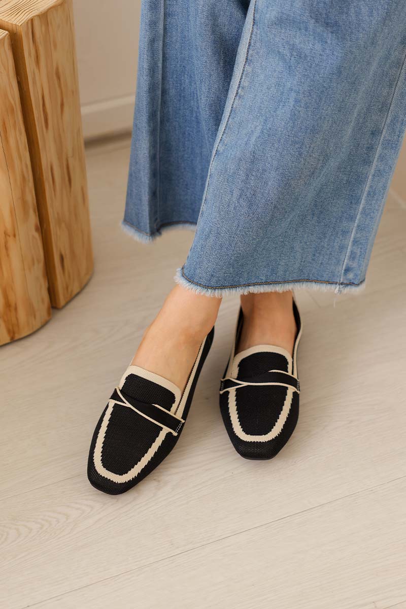 Kynn Flyknit Loafers in Contrast Black