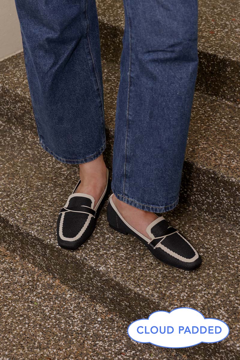 Kynn Flyknit Loafers in Contrast Black