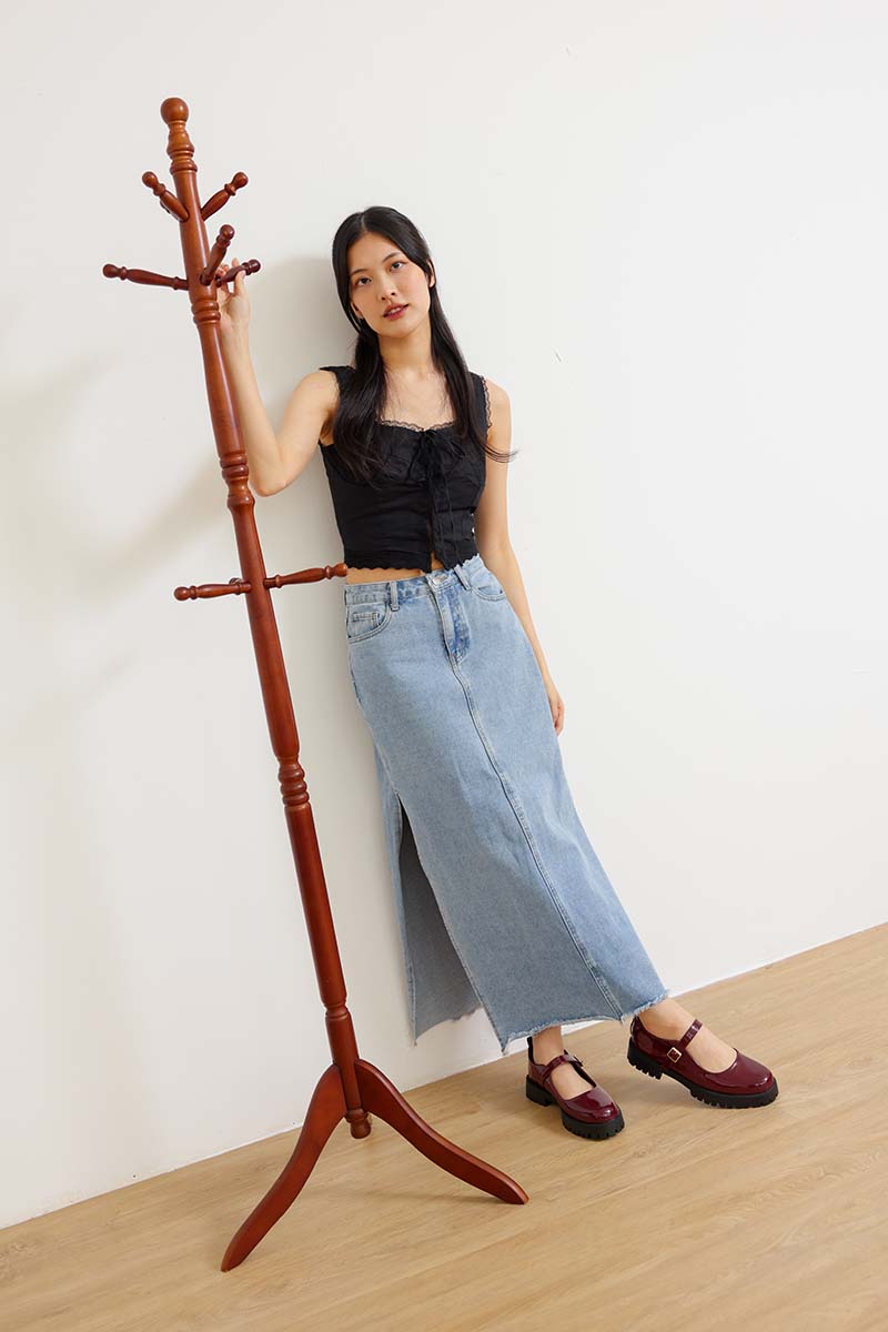Lissa Patent Platform Mary Jane in Wine