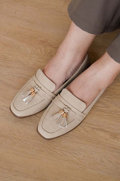 Lunelle Loafers in Waterproof Suede Taupe