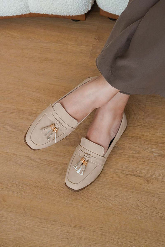 Lunelle Loafers in Waterproof Suede Taupe