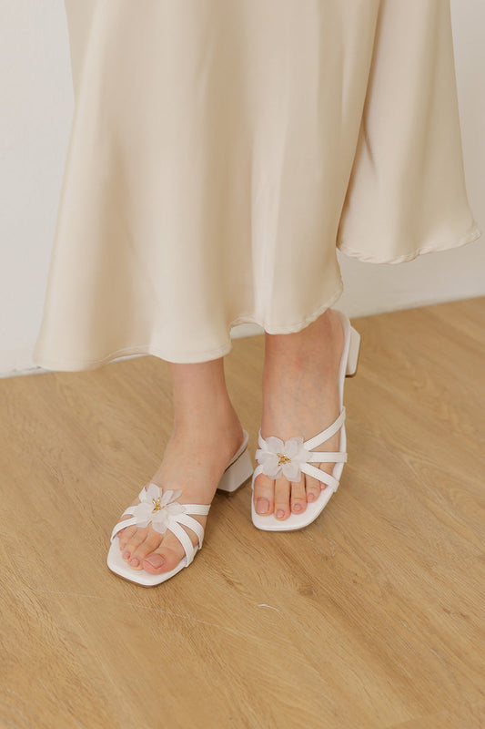 Magnolia Block Heels in Cream