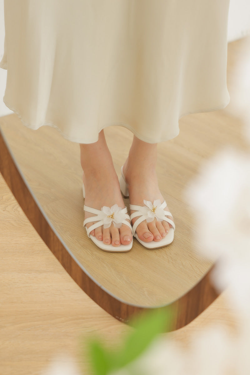 Magnolia Block Heels in Cream