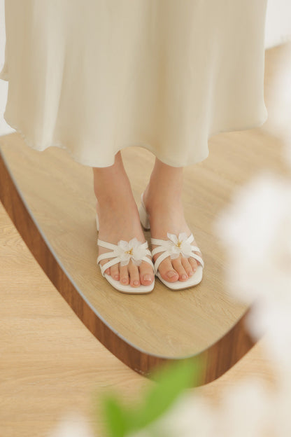 Magnolia Block Heels in Cream
