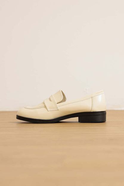 Mavi Patent Loafers in Cream