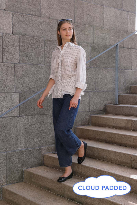 Megumi Ballet Cloud Flats in Black