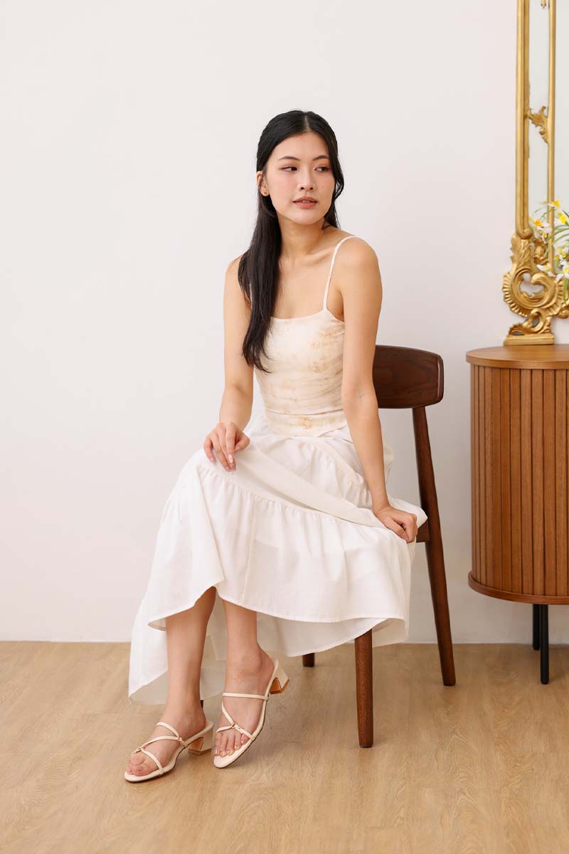 Mella Strappy Heels in Cream