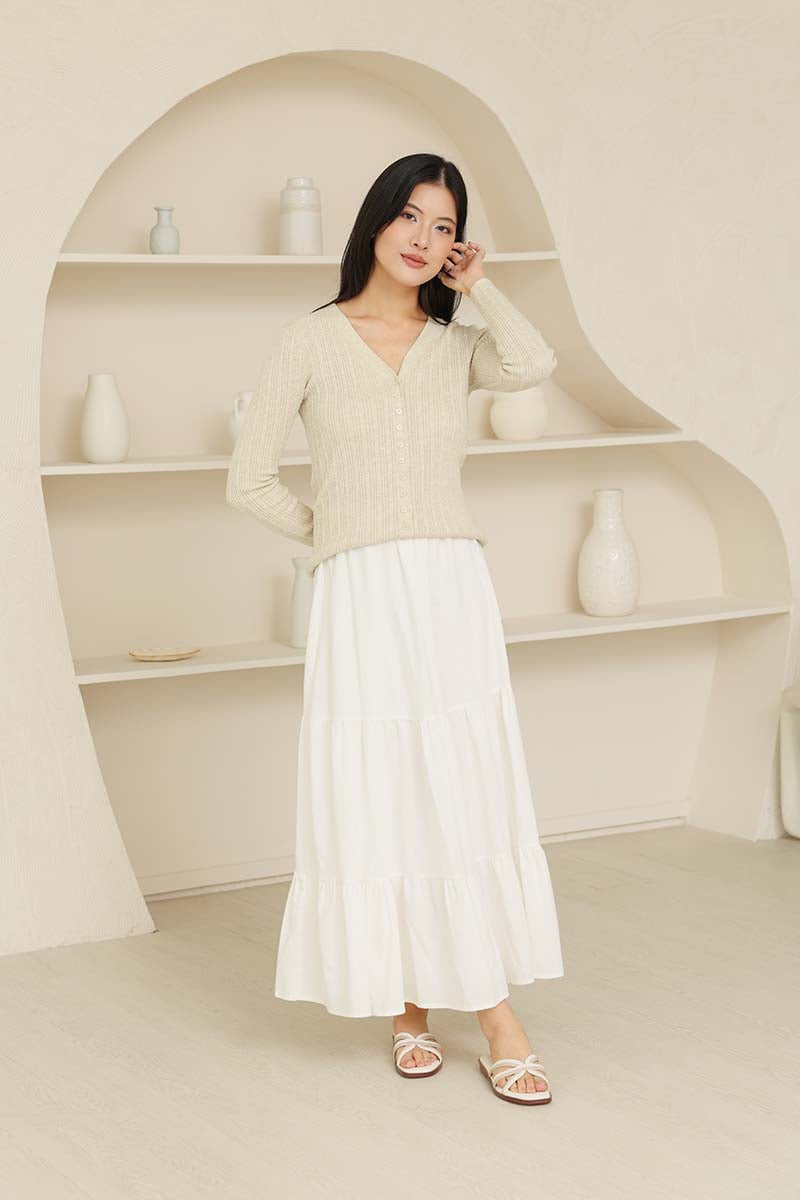 Nori Cloud Contrast Sliders in Cream/Waterproof Linen