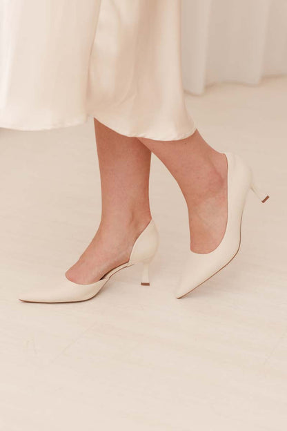 Nyra Cloud Heels in Cream