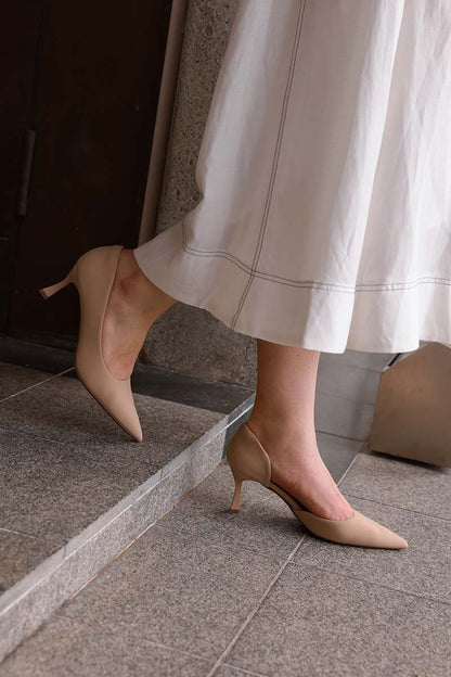 Nyra Cloud Heels in Nude