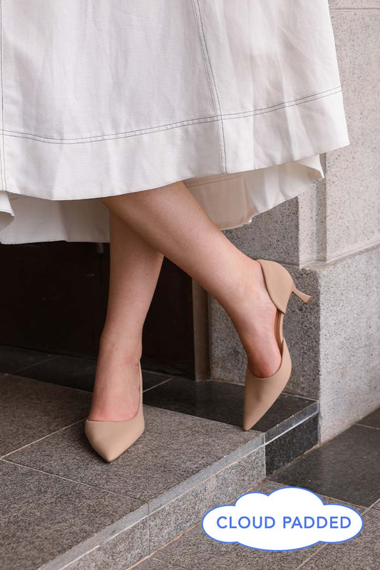 Nyra Cloud Heels in Nude