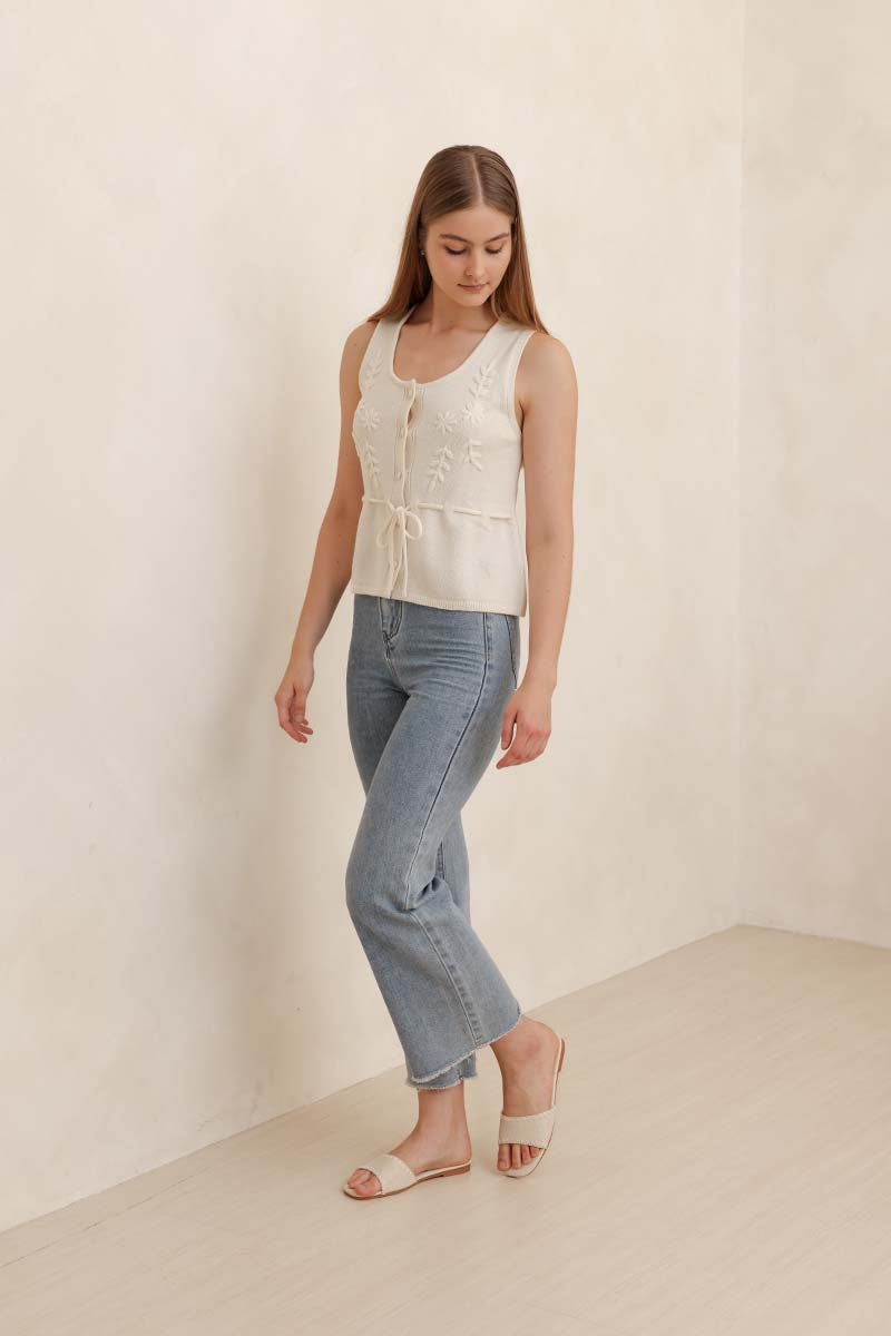 Onda Crochet Sliders in Waterproof Linen