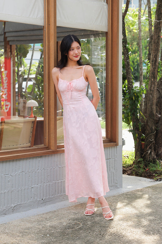 Ovina Pearl Strappy Block Heels in Cream