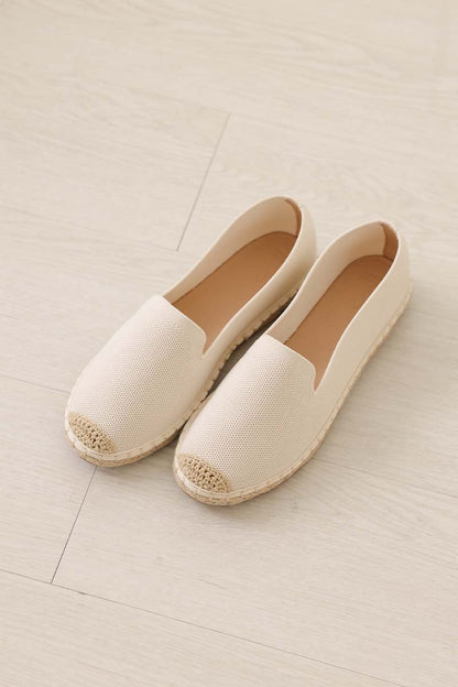 Ravena Espadrille Flats in Cream