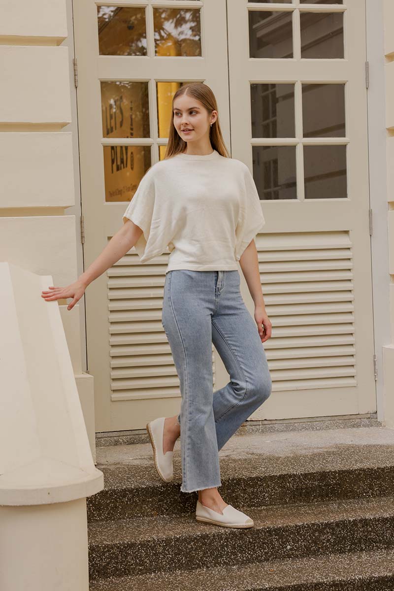 Ravena Espadrille Flats in Cream