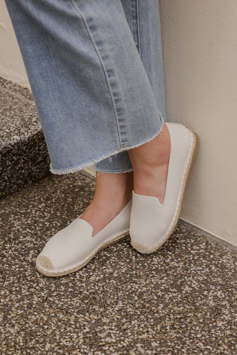 Ravena Espadrille Flats in Cream