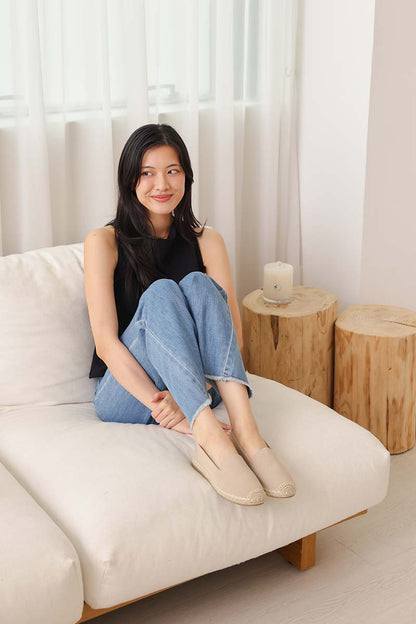 Ravena Espadrille Flats in Nude