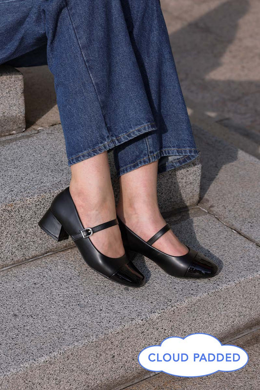Roxxy Cloud Maryjane Heels in Black