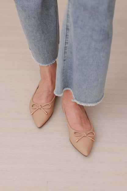 Rumi Bow Flats in Nude