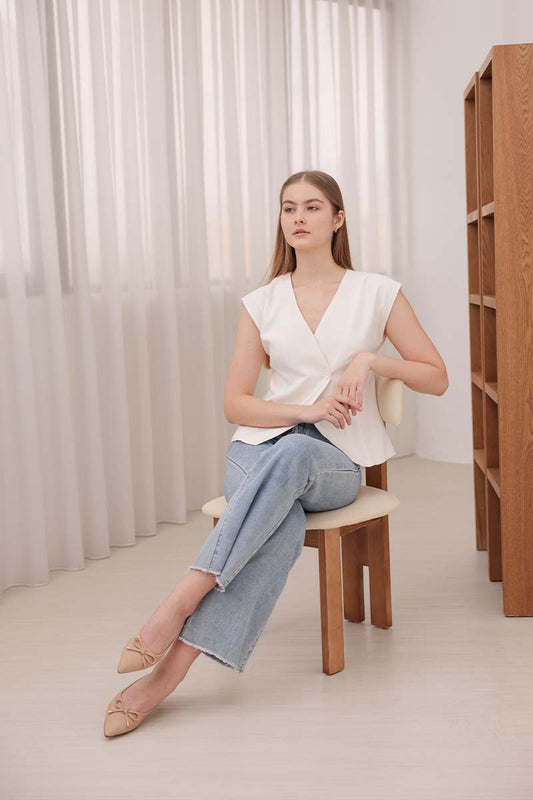 Rumi Bow Flats in Nude