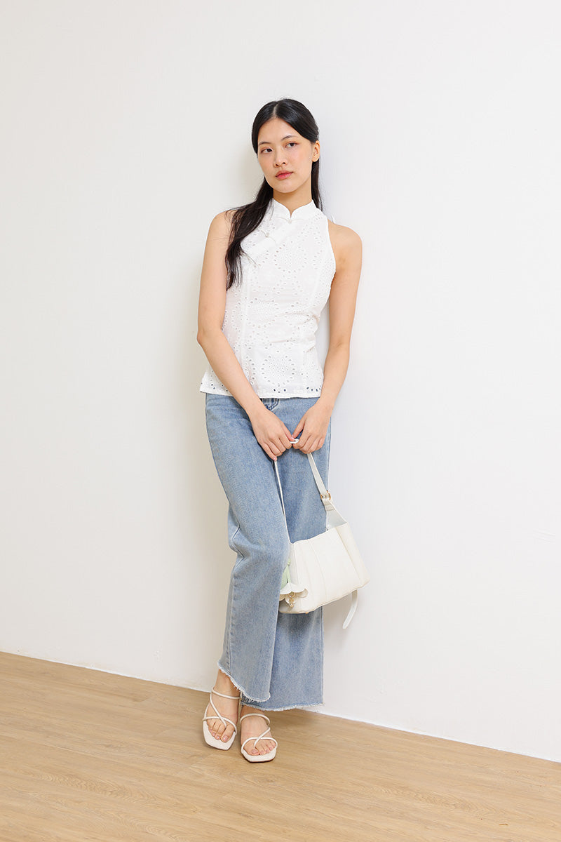Sonder Strappy Cloud Heels in Waterproof Linen