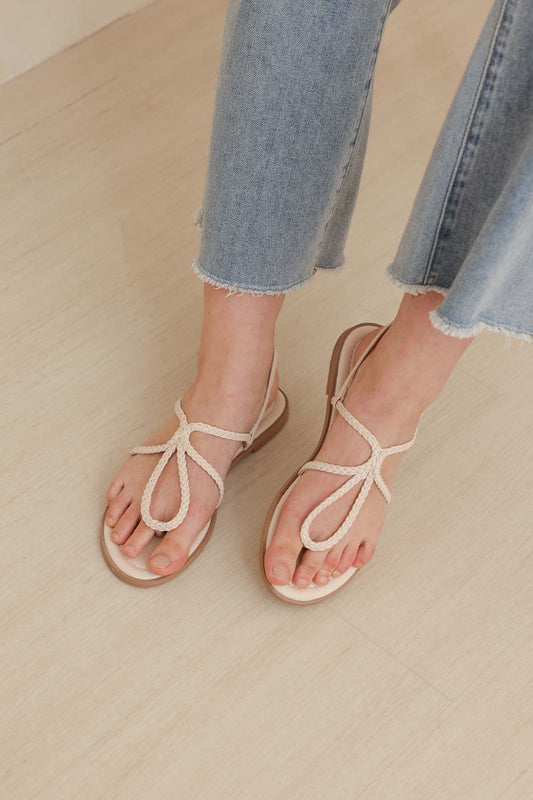 Teyla Braided Sandals in Cream