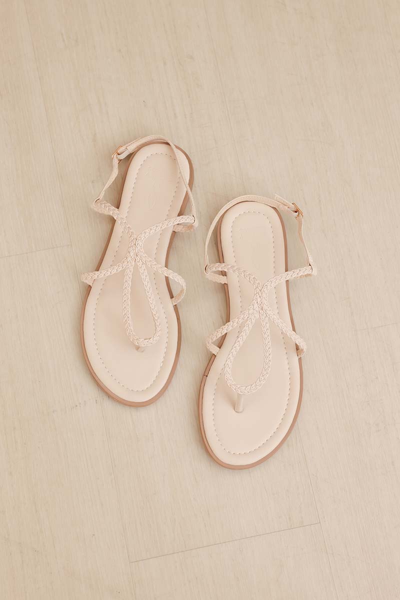 Teyla Braided Sandals in Cream