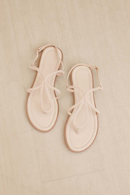 Teyla Braided Sandals in Cream