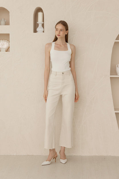 Valentina Flyknit Slingback Heels in Cream Nude Contrast