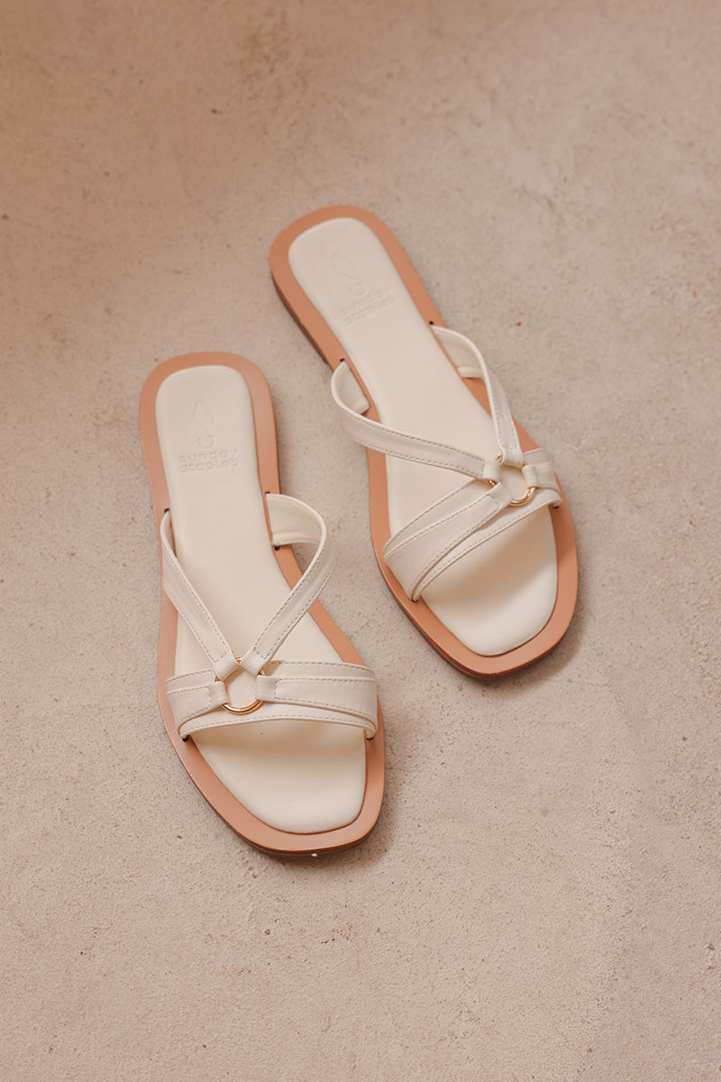 Violetta Sliders in Cream