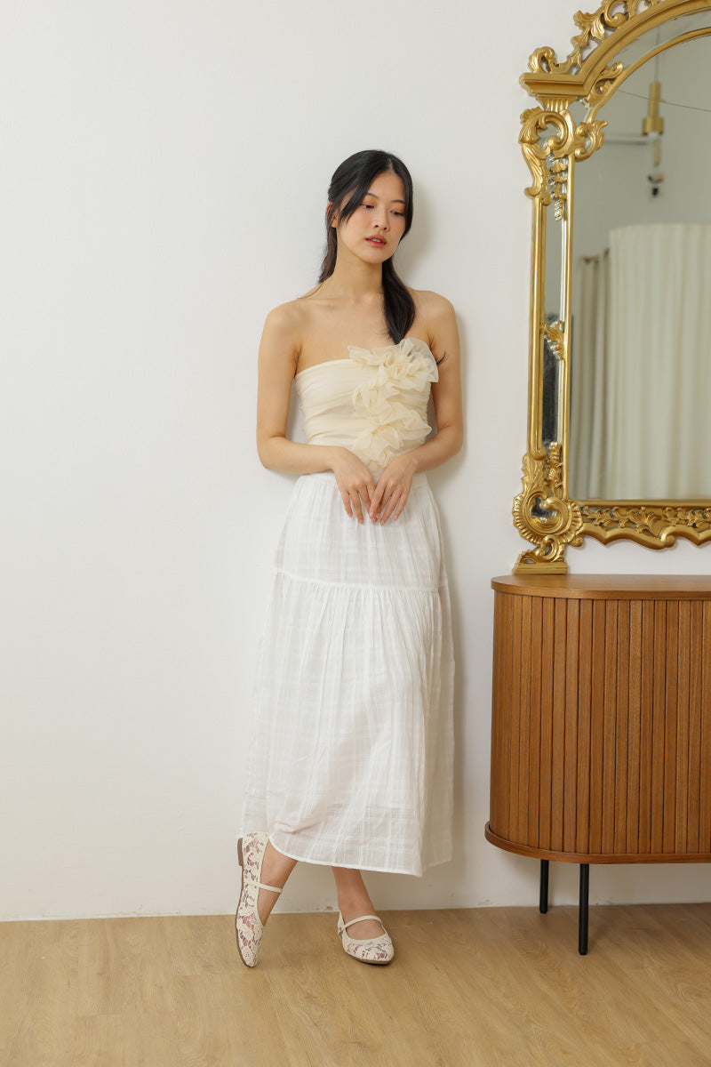 [PRE-ORDER] Zelya Maryjane Flats in Cream