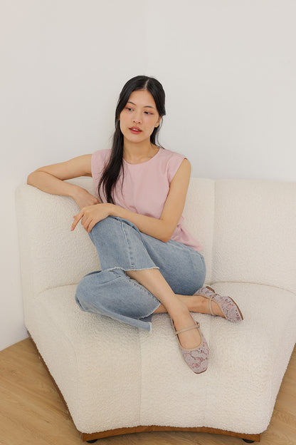 [PRE-ORDER] Zelya Maryjane Flats in Taupe